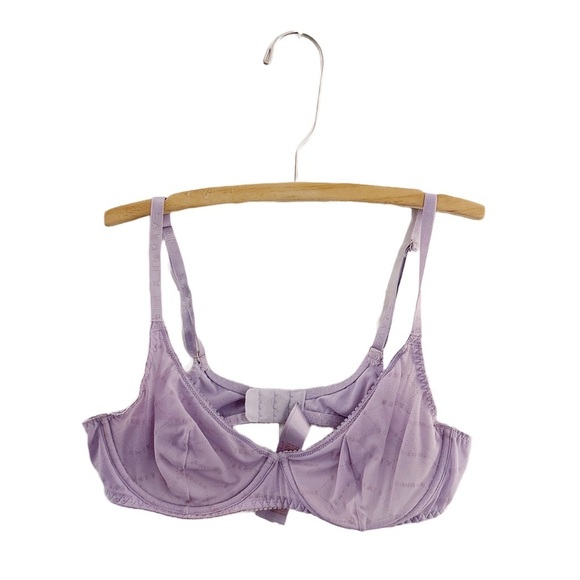 Savage x Fenty Lavender Purple Mesh Logo Bra Underwire - Picture 1 of 6
